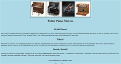 Desktop Screenshot of potterpianomovers.com